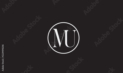 MU, UM, U, M Abstract Letters Logo Monogram	