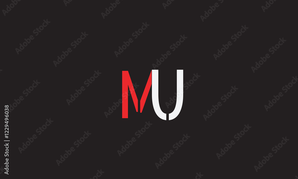 MU, UM, U, M Abstract Letters Logo Monogram MU, UM, U, M Abstract Letters Logo Monogram