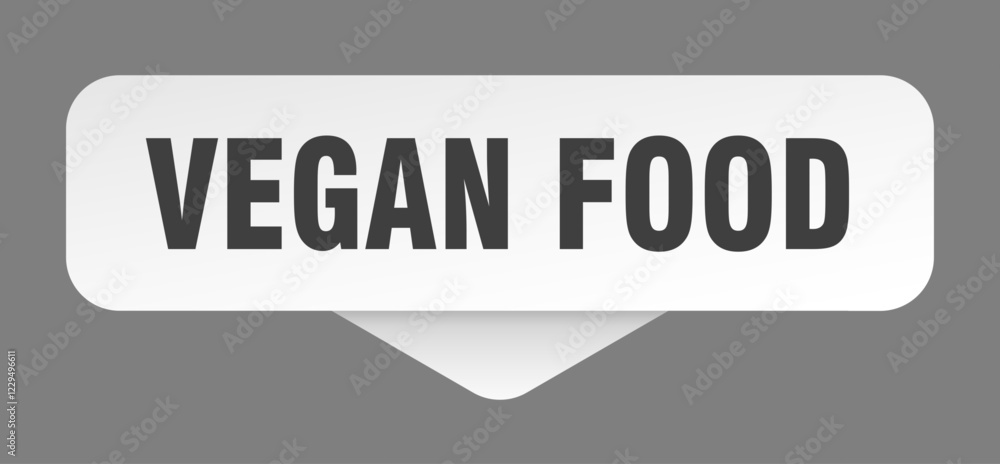 vegan food sticker. vegan food sign isolated on gray background vegan food sticker. vegan food sign isolated on gray background