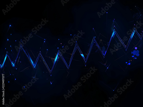 Abstract blue light trails ...