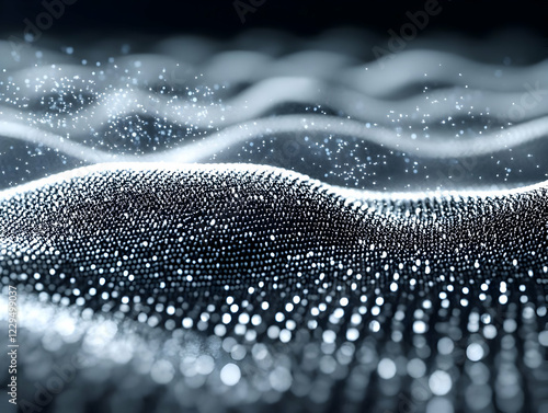 Abstract Silver Particles F...
