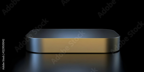 3D Rendered Metallic Podium...