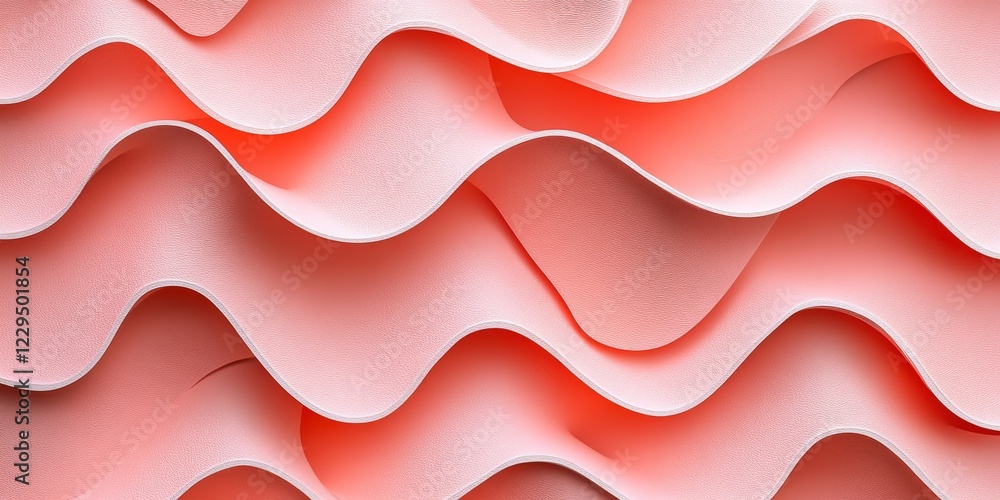 Fototapeta premium Abstract Background With Curved Pastel Pink Waves, Elegant Minimalist Pattern, Texture For Design