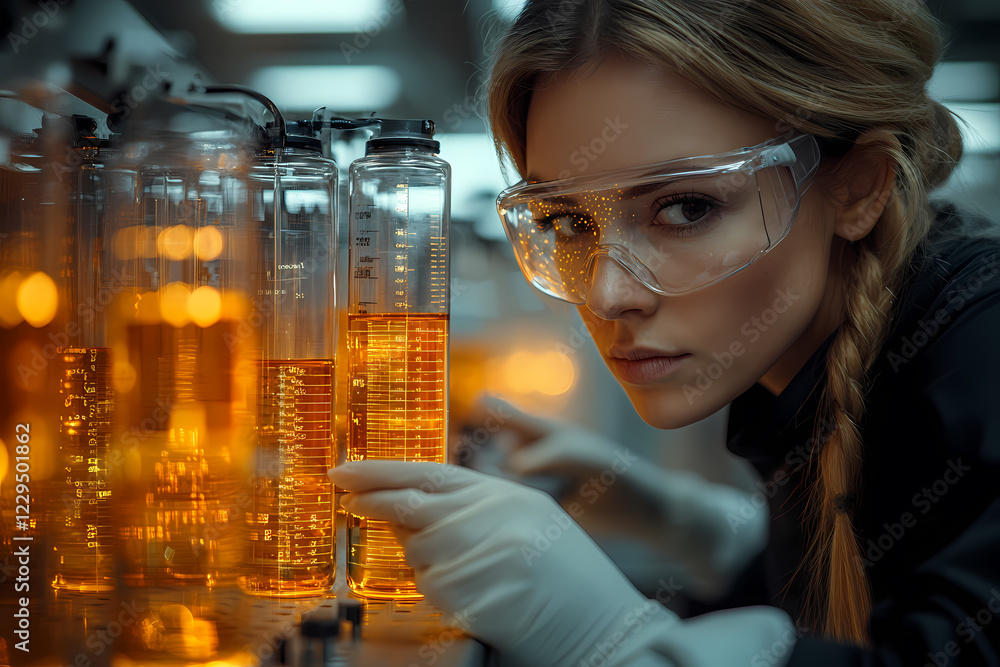 Scientists working in a high-tech laboratory conducting experiments