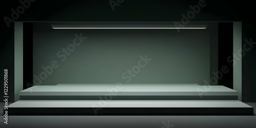 3D Rendered Empty Stage wit...