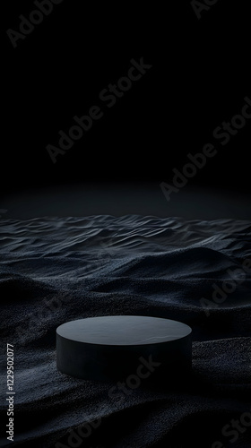 Black Podium Stands on a Wa...