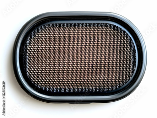 Close-Up of a Black Oval Ob...