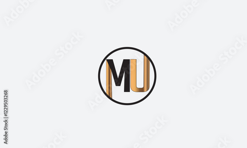 MU, UM, U, M Abstract Letters Logo Monogram	