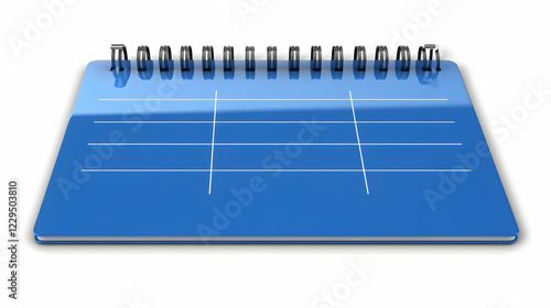 Blank Blue Notepad with Spi...