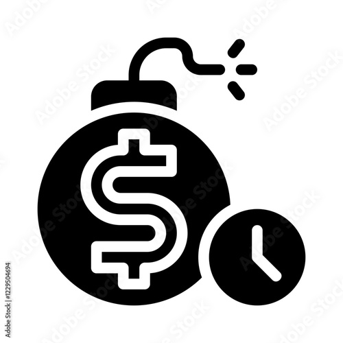 debt glyph icon