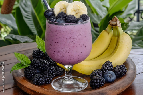 Mixed Berry and Banana Smoo...