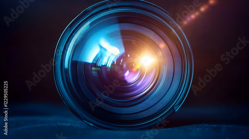 Close-Up Camera Lens Captur...