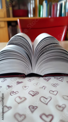 Open Book Rests on Heart-De...