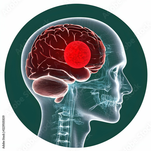 3D Illustration of Brain Tu...