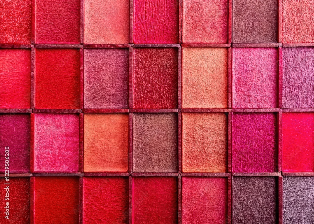Fototapeta premium Pink and red color palette: vibrant hues, gradient textures inspire rule-of-thirds photography designs.