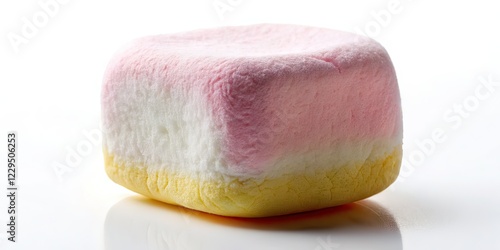 Surreal Marshmallow, Sweet Isolated, Dreamy Dessert, White Background, Abstract Photography