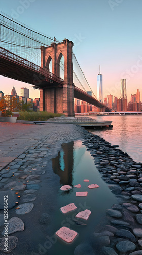 Brooklyn Bridge Spans the E...