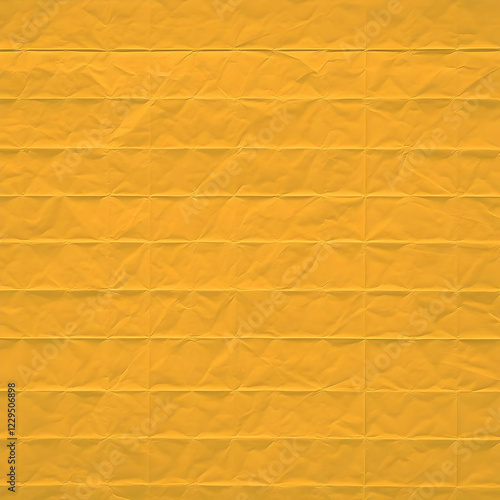 Crumpled Yellow Paper Textu...