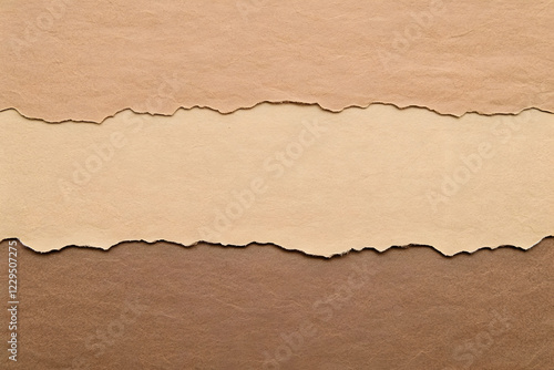 Torn Beige and Brown Paper ...