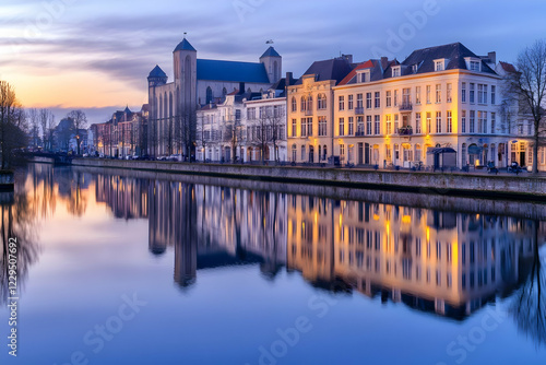 Tranquil Canal Reflects Ill...