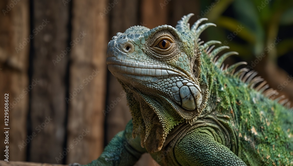 Fototapeta premium iguana on a tree