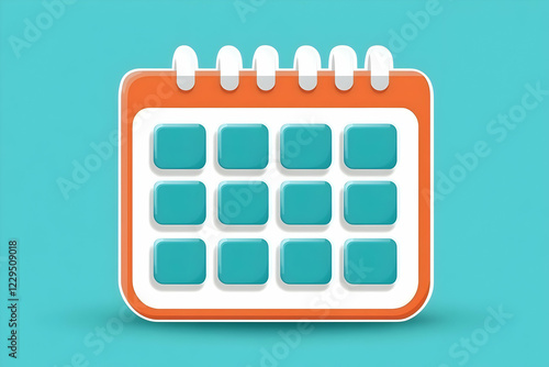 3D Calendar Icon Displays B...