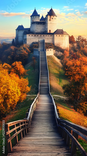 Wooden Footbridge Leads to ...