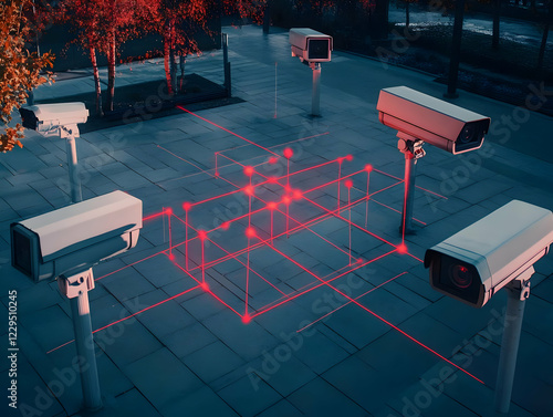 Security Cameras Monitor a ...