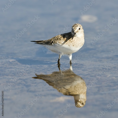 Baird's Sandpiper (Calidris bairdii), Laguna de Chaxa, Atacama desert, Antofagasta region, Chile, South America photo