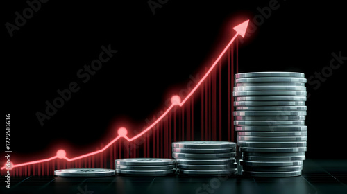 Silver Coin Stacks Grow wit...
