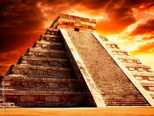 Ancient Mayan Pyramid Stand...