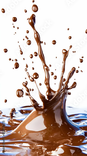 Liquid Chocolate Splashes a...