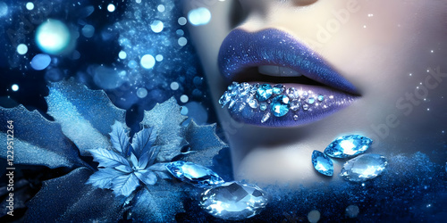 Blue Lips Adorned with Spar...