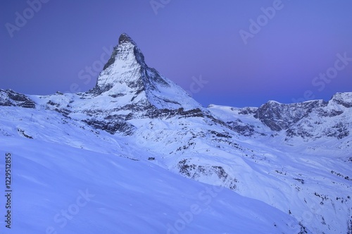 Matterhorn in Winter, Zermatt, Valais, Switzerland, Europe photo