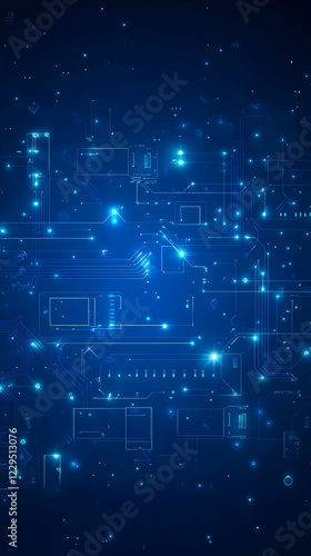 Abstract blue circuit board...