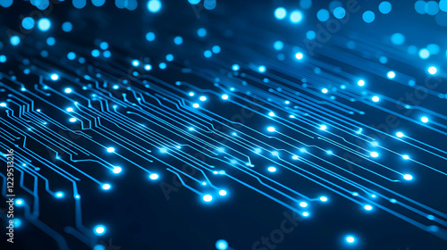 Blue Circuit Board Pattern ...