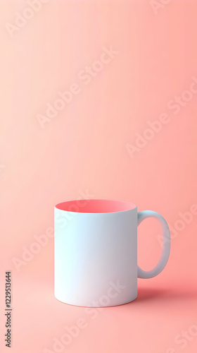 3D Illustration: White Mug ...