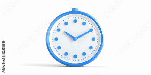 3D Minimalist Clock Shows E...