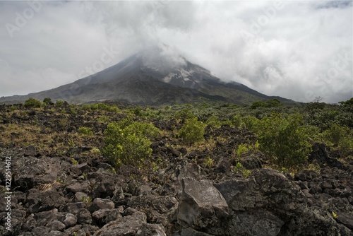 фотографія Arenal volcano, field of lava of 1993, National Park Arenal, Costa Rica, Central