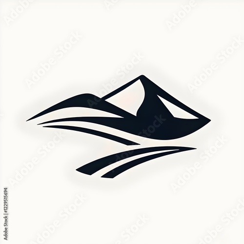 Fictional mountains or hills for use in a logo design. Rolling hills, mountainside, brand, branding, nature, mountaintop, Landscape, Mountain, Summit, Terrain, Peak, Wilderness, Adventure, Icon