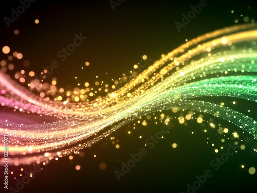 Abstract Colorful Wavy Line...