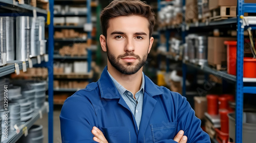 Confident Warehouse Worker ...