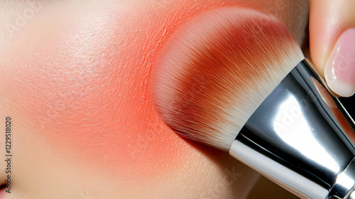 Makeup Brush Applies Blush ...