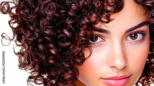 Close-up of a Woman with Vo...