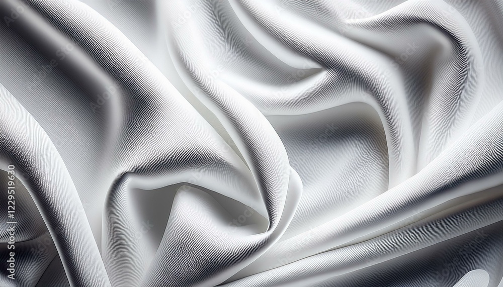 Fototapeta premium Abstract background texture of natural white color fabric. Generated image