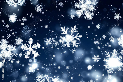 Snowflakes falling elegantl...