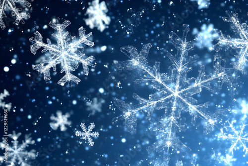 Glowing Snowflakes Gently F...