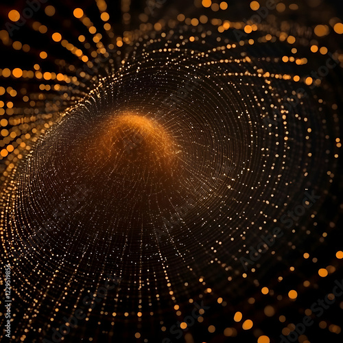 Abstract Golden Swirls of L...