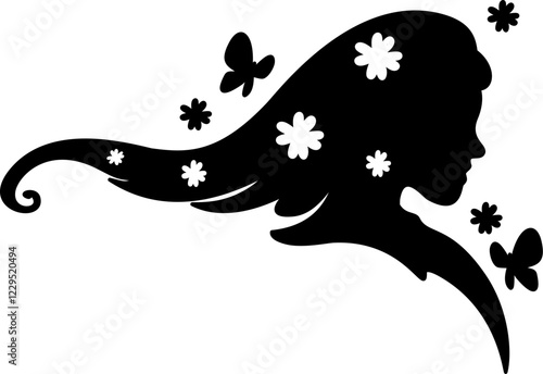 International women day silhouette illustration