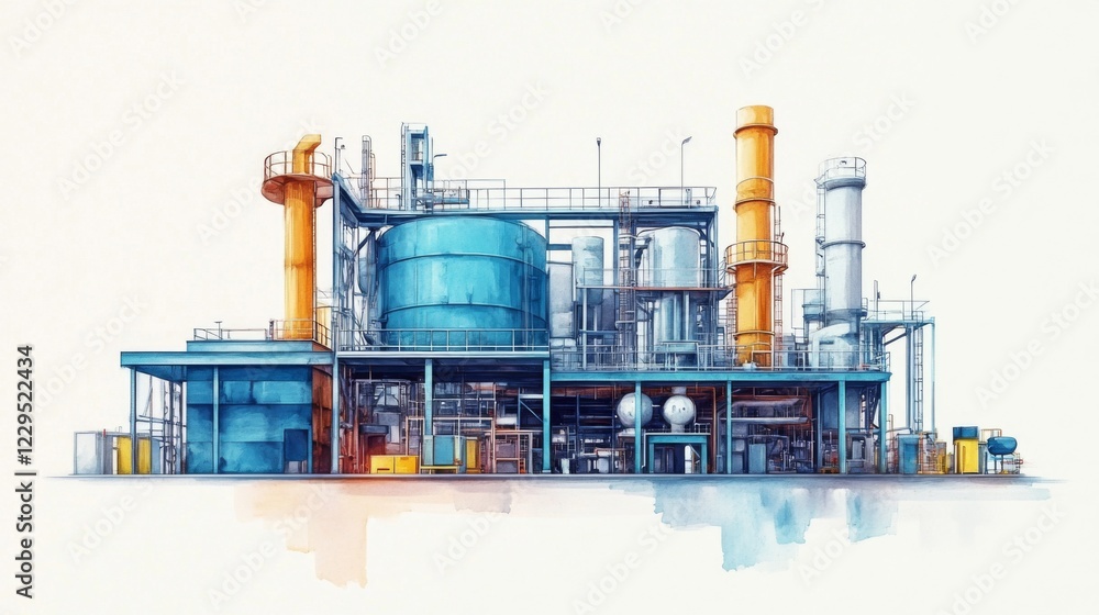 Obraz premium Innovative Industrial Facility Overview